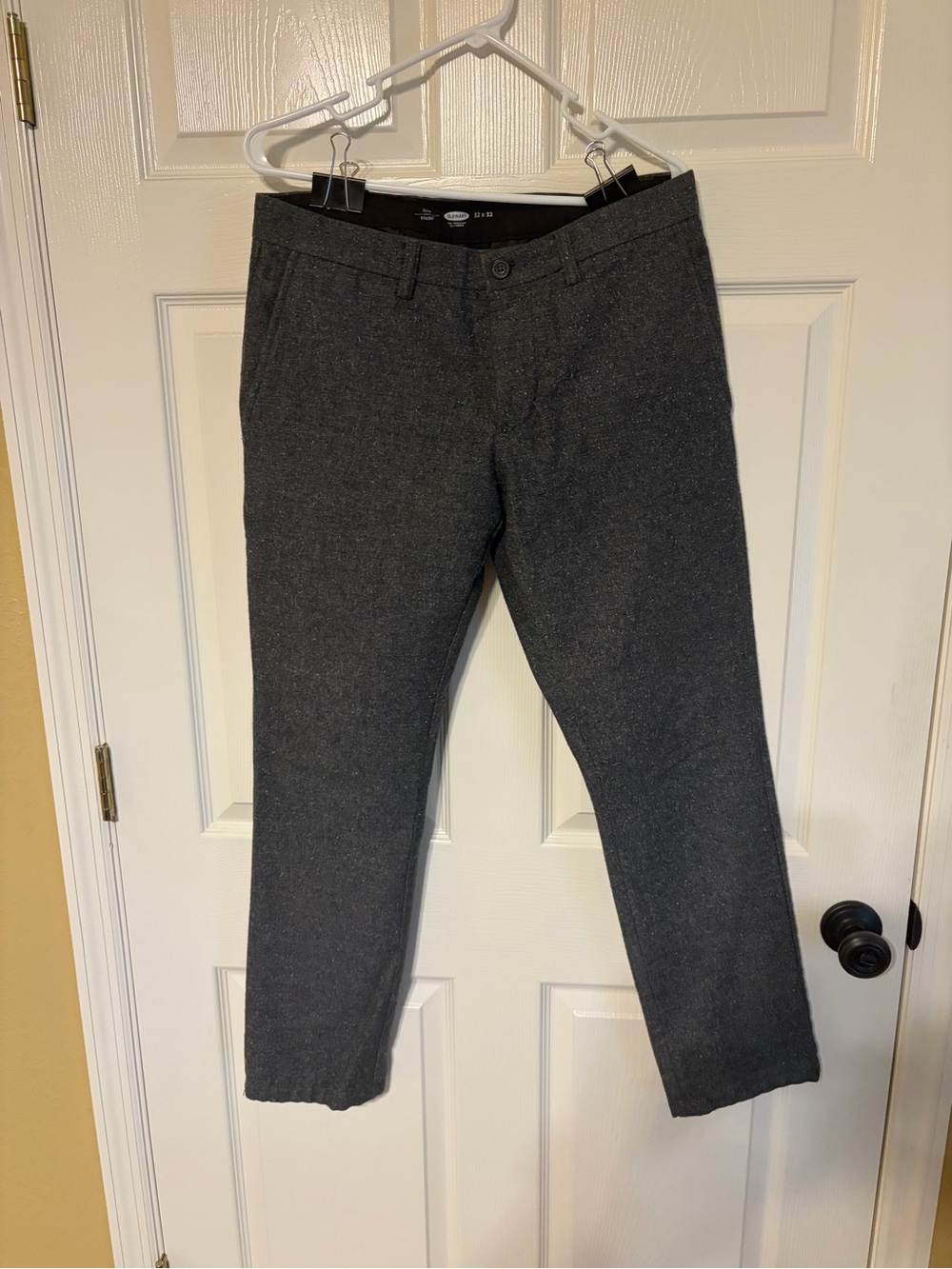 Old Navy Men's Wool Dark Charcoal Dress Pants